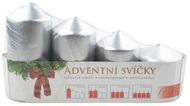 14371 Adventní svíce válec stříbrná LAK, postupka 50, 75, 90, 105 x 60 mm, 4 ks-3