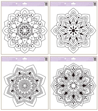 Stencils with Raised Outline, Mandala 30 x 33,5 cm