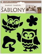 Creative Stencils - Owls 18 x 17,5 cm 