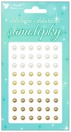 Decorative Sticker Gemstones-white,cream,copper 12 x 8 cm