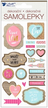 Stickers for Scrapbooking, Motivational 3D 17 x 9,5 cm 