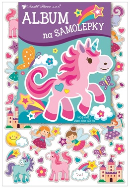 Sticker Album for girls + 40 holographic stickers 16 x 29 cm