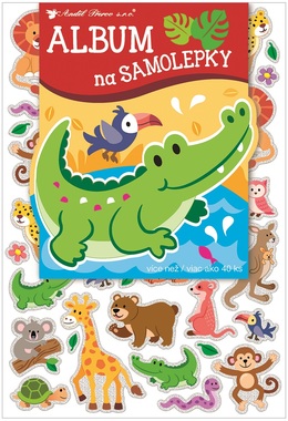 Sticker Album Animals+ 40 holographic stickers 16 x 29 cm