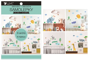 Wall Sticker Animals 16 x 23 cm 6 Sheets