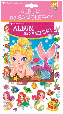 Sticker Album Mermaids + 45 holographic stickers 16 x 29 cm