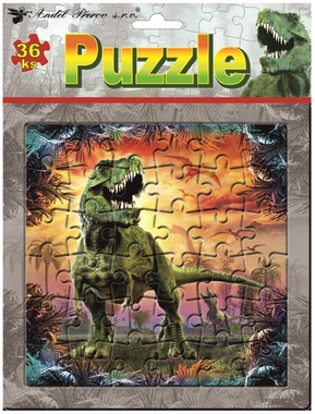 Puzzle Dino 20 x 20 cm, 36 pcs