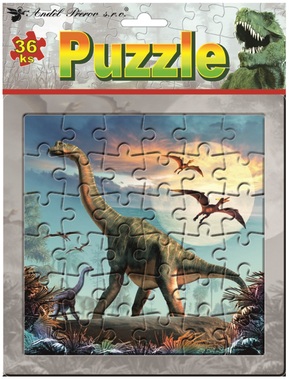 Puzzle Dino 20 x 20 cm, 36 pcs