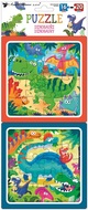 Puzzle Dino 2 sets 15 x 15 cm, 16 & 20 pcs