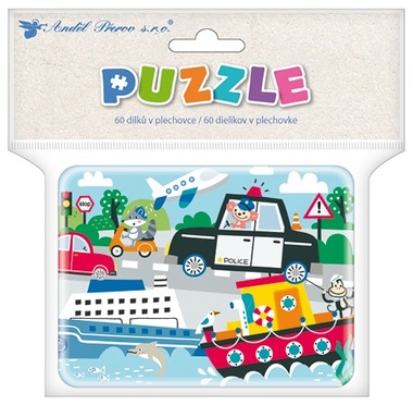 Puzzle Means of Transport 60 pcs in a Tin