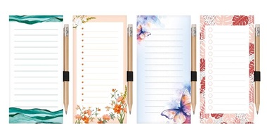 Magnetic notepad 7 × 14 cm, 80 sheets, with pencil