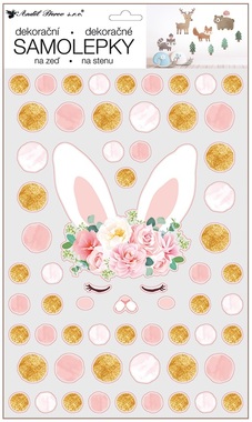 Wall Stickers 24 x 42 cm, Bunny and Dots