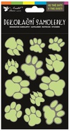 Glow in the dark 3D 10,5 x 20 cm stickers PAW