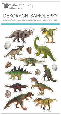 Dinosaur Stickers Plastic 10.5 x 19 cm