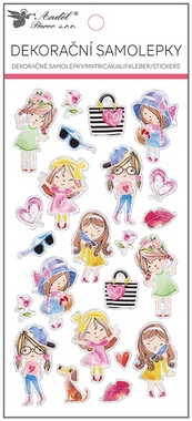 Girls Stickers with a Hologram on the Edges 10 x 21.4 cm