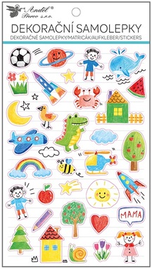 Holiday Stickers with Glitter 14.5 x 25 cm