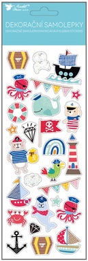 Pirates Stickers Plastic with Gloss 10.5 x 30.5 cm