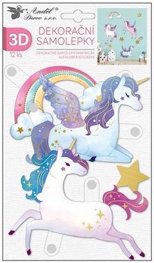 Unicorn Wall Stickers 3D 15 x 25 cm