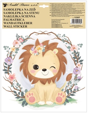 Wall Sticker, Colorful, Lion 30 x 42 cm