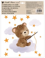 Wall Sticker, Colorful, Teddy Bear 30 x 42 cm
