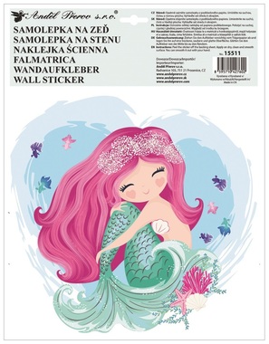 Colorful Wall Sticker, Mermaid 30 x 42 cm