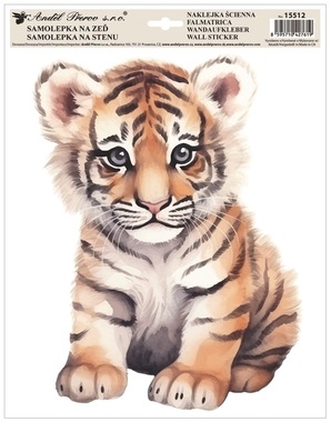 Wall Sticker, Colorful, Tiger 30 x 42 cm