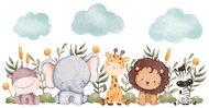 Wall Sticker, Colorful, Safari 32 x 60 cm