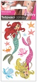 Glitter Tattoo Stickers 10,5x6 cm- Mermaids