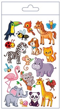  Tattoo Stickers 8,5 x 13 cm, Animals