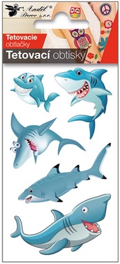 Color Tattoo  Sharks 10,5 x 6 cm