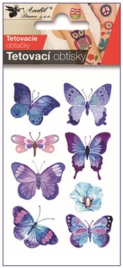 Tattoo Blue Butterflies Stickers 10.5 x 6 cm