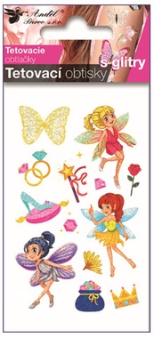 Tattoo Stickers with glitter Fairies 10.5 x 6 cm