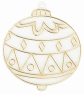 Suncatcher for Glass Deco with gold contour approx.8 cm, 2. CHRISTMAS BALL 
