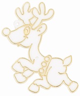Suncatcher for Glass Deco with gold contour approx.8 cm, 5. DEER