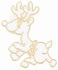 Suncatcher for Glass Deco with gold contour approx.8 cm, 5. DEER
