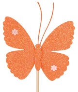 17118 Motýl s glitry 6,5 cm + špejle-2