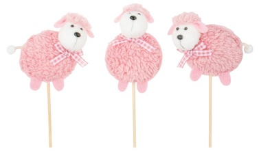 Plush Pink Sheep 8 cm + Stick