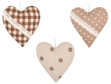 Hanging Fabric Heart 10 cm