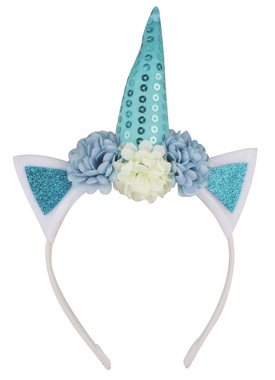 Headband Unicorn Blue, universal