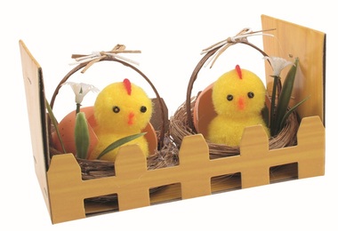 Chickens with a Shell in a Basket 5 x 5.5 x 5 cm, 2 pcs