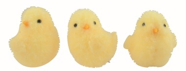 Chicken yellow 6.5 x 7 x 6 cm on clip