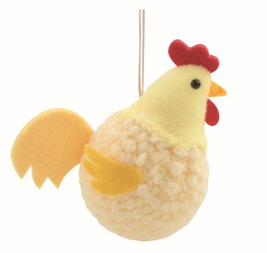 Yellow Rooster 8.5 x 9 x 4.5 cm for hanging