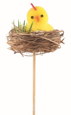 Chicken in a Nest 5 x 5 x 5 cm + Stick