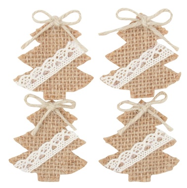 Jute Tree with Double-sided Sticker 5 cm, 4 pcs