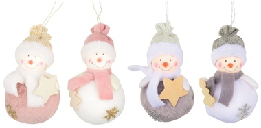 Standing Plush Snowman 12 cm