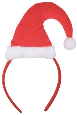 Plush Headband w/Christmas Hat