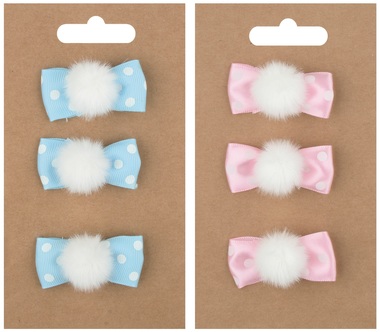 Hair Clips with bow 5 cm 3 pcs