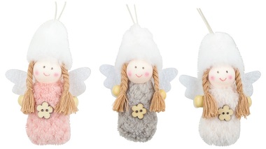 Hanging Plush Angel with Beanie Hat 9 cm