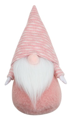 Standing Plush Gnome 21 cm, Pink