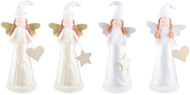 Standing Angel in Shiny Dress 42 cm