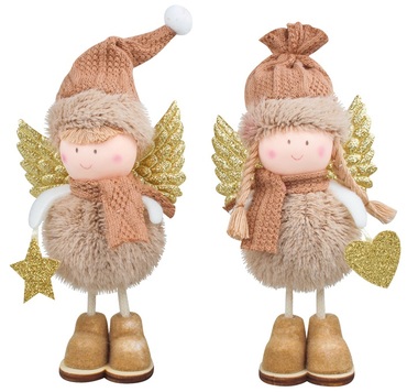 Angel w/Shoes Gold-Brown 16 cm 